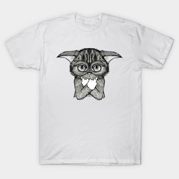 Cat with personality T-Shirt by msmart